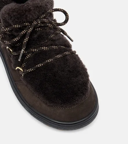 Chamonix shearling-trimmed suede ankle boots - Bogner - Modalova