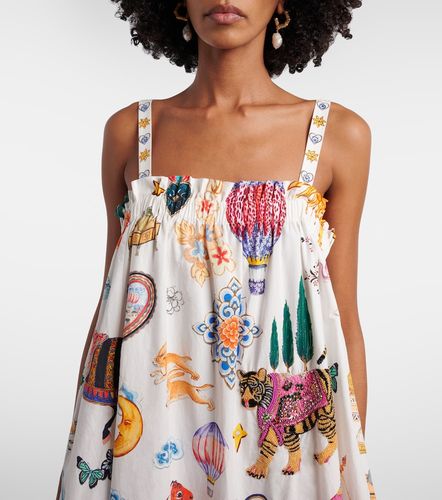Vestido largo de algodón estampado - Camilla - Modalova