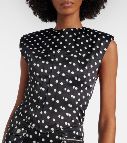 Ganni Polka-dot satin corset top - Ganni - Modalova