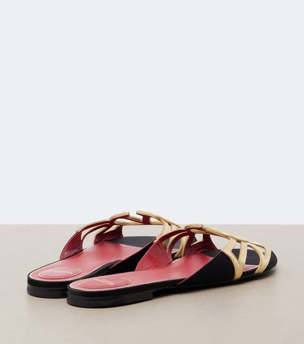 Wonderweb VLogo metallic leather slides - Valentino Garavani - Modalova