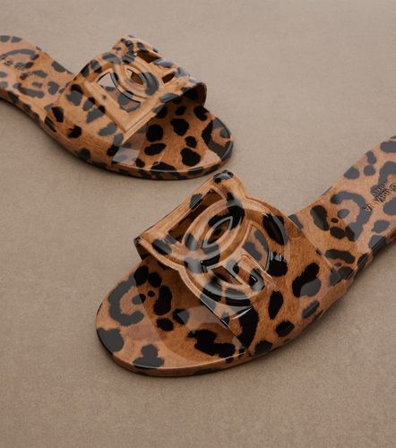 Sandali DG con stampa leopardata - Dolce&Gabbana - Modalova