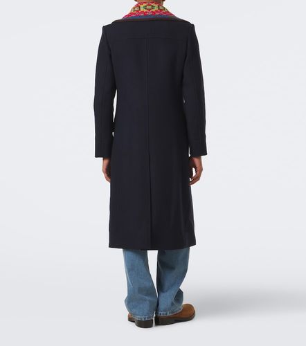 Abrigo cruzado de sarga en mezcla de lana - Dries Van Noten - Modalova