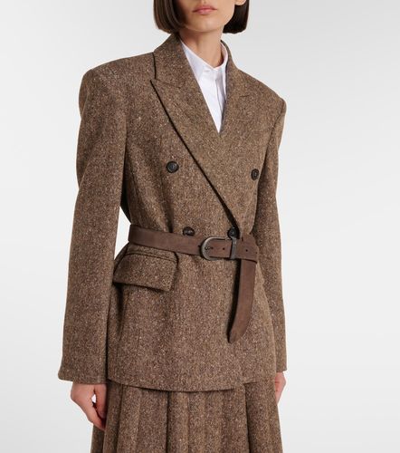 Double-breasted wool-blend jacket - Brunello Cucinelli - Modalova