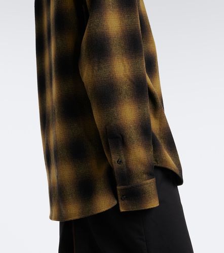 Checked wool-blend flannel overshirt - Balenciaga - Modalova