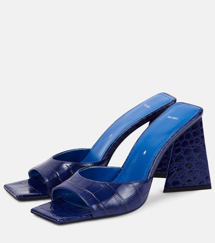 Mules Mini Devon 85 de piel efecto cocodrilo - The Attico - Modalova