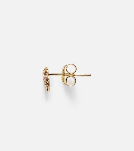 Croissant Small 14kt single stud earring with diamonds - Sydney Evan - Modalova