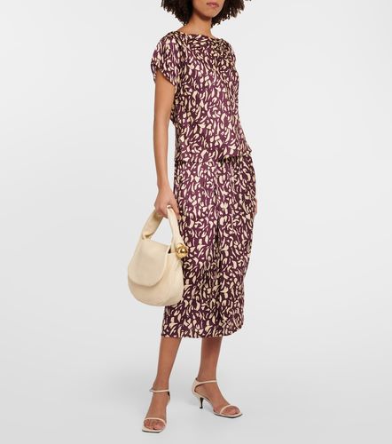 Falda midi Juno de satén estampada - Velvet - Modalova