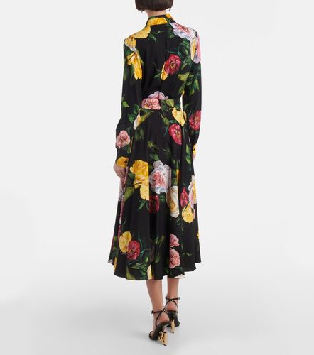 Gonna midi in charmeuse di misto seta - Dolce&Gabbana - Modalova