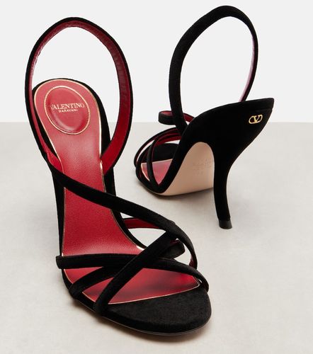 Slingback-Sandalen Fetishique 105 aus Samt - Valentino Garavani - Modalova