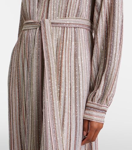 Cárdigan envolvente de lamé a rayas - Missoni - Modalova