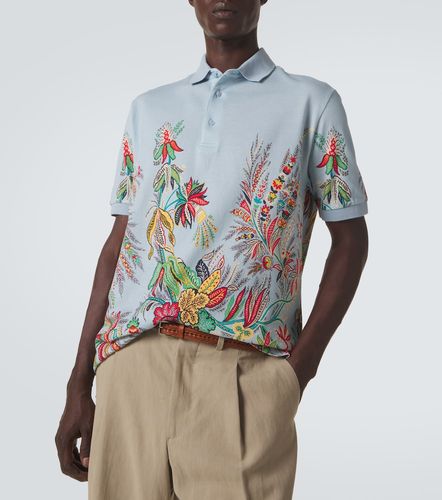 Polo de piqué de algodón estampado - Etro - Modalova