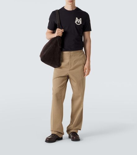 T-shirt in jersey di cotone con logo - Moncler - Modalova