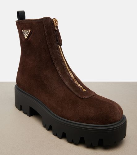 Prada Suede platform ankle boots - Prada - Modalova