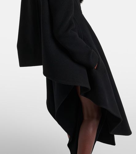 Alaïa Cappotto in lana e seta con shearling - Alaia - Modalova