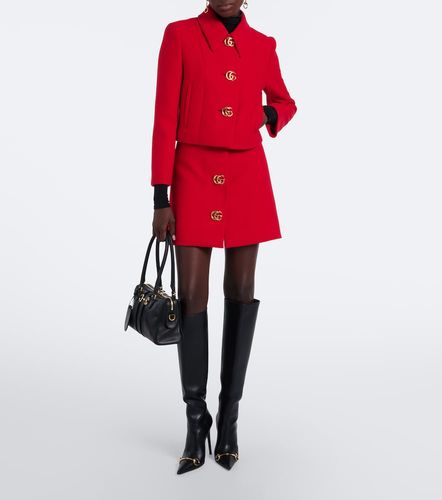 Double G cropped wool crepe jacket - Gucci - Modalova
