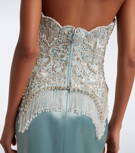 Embellished satin corset gown - Georges Hobeika - Modalova