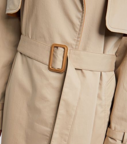 Trenchcoat aus Baumwoll-Twill mit Leder - Acne Studios - Modalova