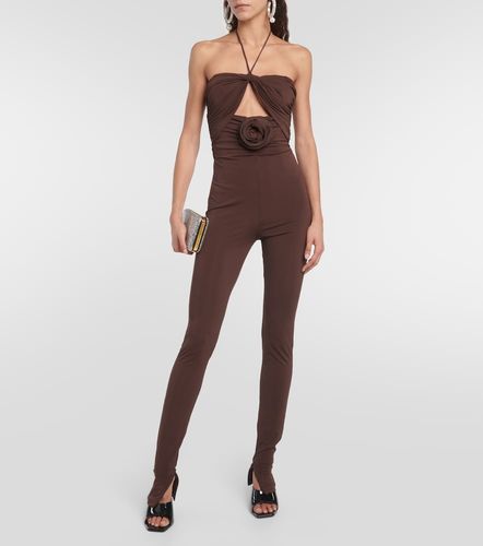 Mono de jersey con apliques florales - Magda Butrym - Modalova