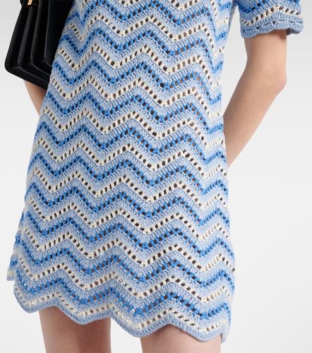 Vestido corto de croché de algodón - Ganni - Modalova