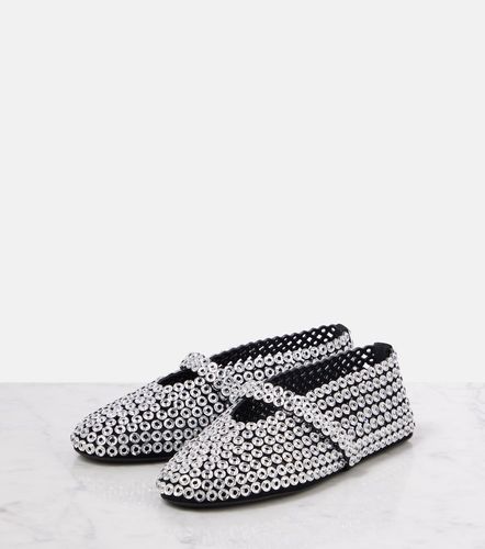 Embellished suede Mary Jane flats - Alaia - Modalova