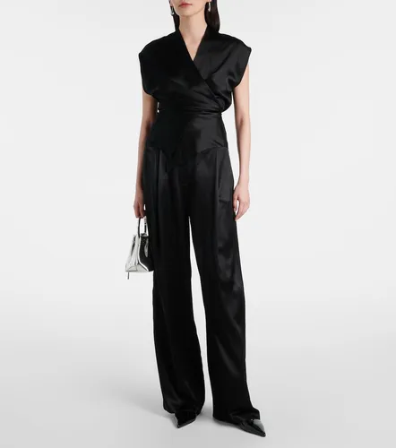 High-rise silk wide-leg pants - The Sei - Modalova