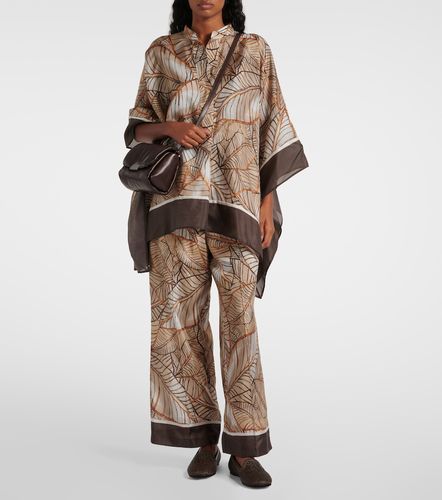 Printed silk wide-leg pants - Brunello Cucinelli - Modalova