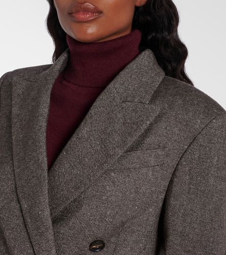 Blazer in misto lana e e lino - Brunello Cucinelli - Modalova