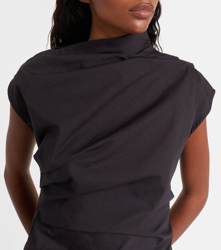 Ganni Ruched cotton-blend top - Ganni - Modalova