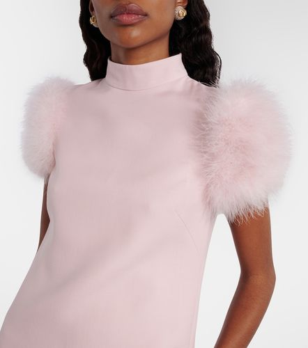 Abito corto in Crepe Couture con piume - Valentino - Modalova