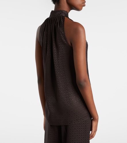 Top de seda en jacquard con Horsebit - Gucci - Modalova