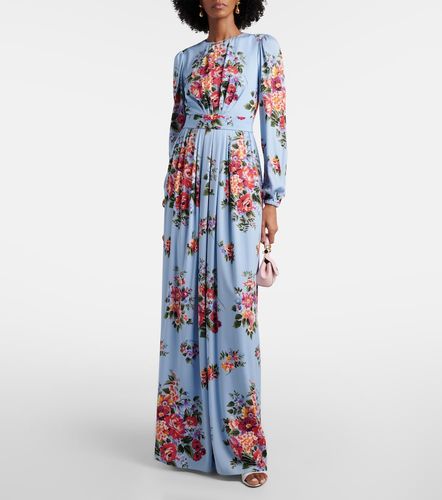 Floral silk-blend charmeuse gown - Dolce&Gabbana - Modalova