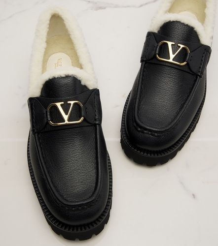 Mocasines de piel con VLogo - Valentino Garavani - Modalova