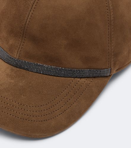 Cappello da baseball in suede con monili - Brunello Cucinelli - Modalova