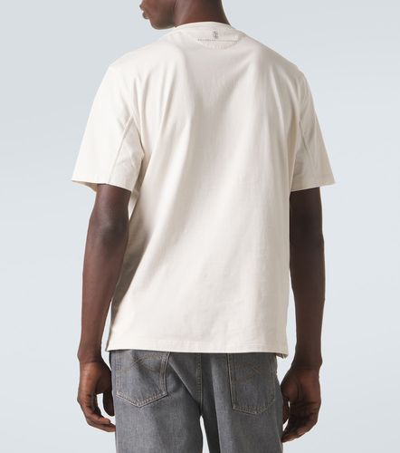Camiseta de jersey de algodón estampada - Brunello Cucinelli - Modalova