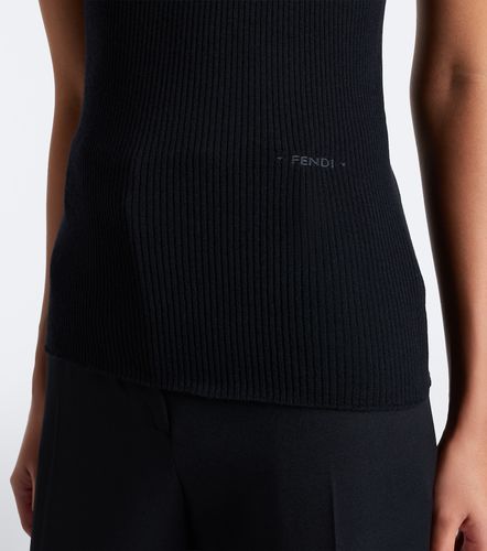 Geripptes Poloshirt aus einem Wollgemisch - Fendi - Modalova