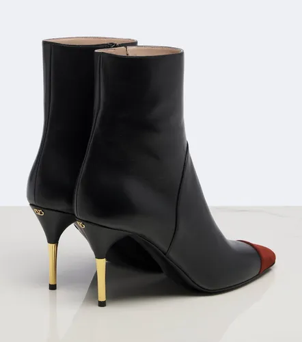 Sinead suede-trimmed leather ankle boots - Valentino Garavani - Modalova