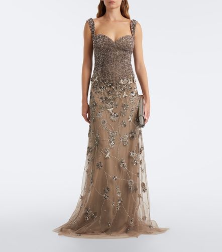 Embellished tulle gown - Georges Hobeika - Modalova
