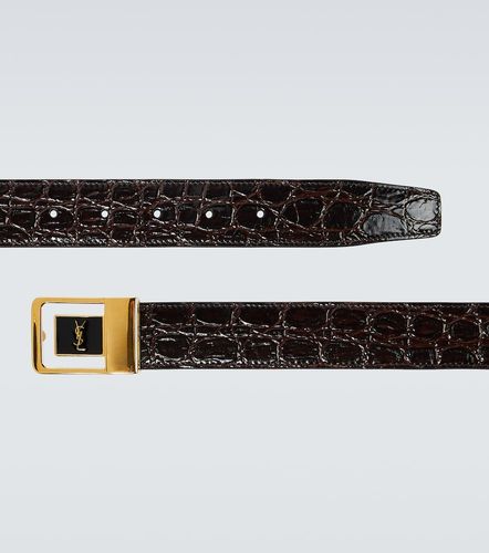 Cinturón La 66 de piel efecto cocodrilo - Saint Laurent - Modalova