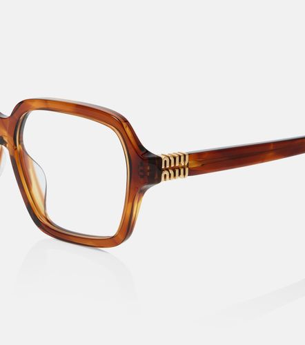 Miu Miu Logo square glasses - Miu Miu - Modalova