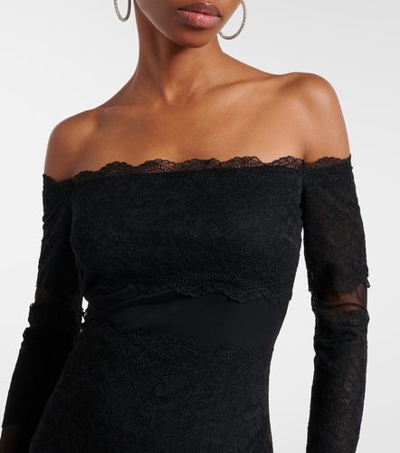 Abito lungo in tulle e pizzo - Blumarine - Modalova