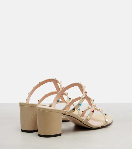 Sandali in suede con borchie - Valentino Garavani - Modalova