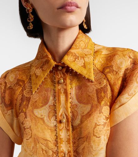 Camisa Como de lino y seda estampada - Zimmermann - Modalova