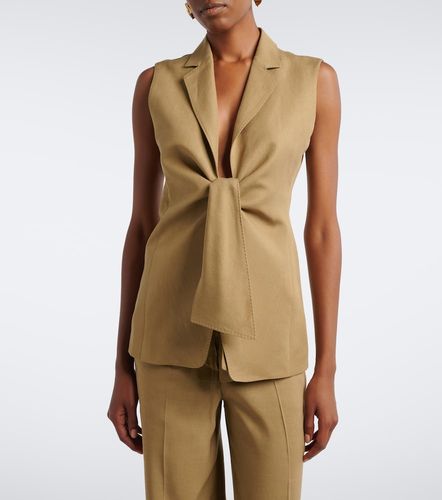 Chaleco de sarga de lino y seda - Max Mara - Modalova