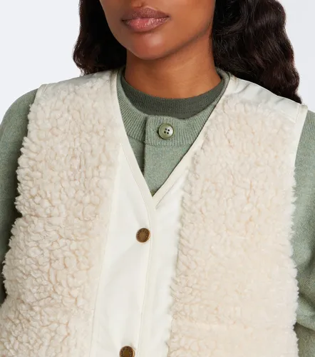 Teddy-trimmed technical vest - Moncler - Modalova