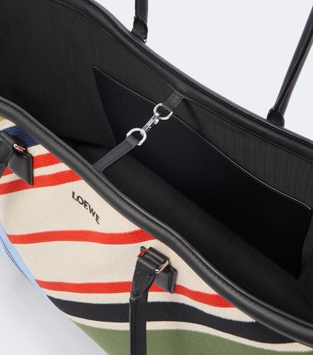 Shopper Verano Large in canvas a righe - Loewe - Modalova