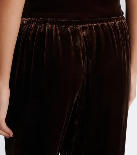 Pantalones anchos Mirielle de terciopelo con encaje - Rixo - Modalova