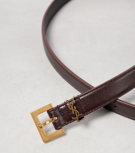 Cassandre slim leather belt - Saint Laurent - Modalova