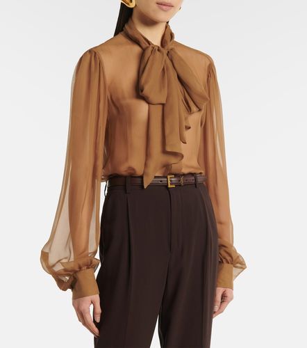Cassandre slim leather belt - Saint Laurent - Modalova