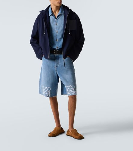Chaqueta de sarga de algodón con capucha - Loewe - Modalova