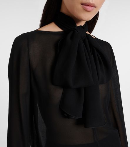 Alaia Sheer tie-neck blouse - Alaia - Modalova